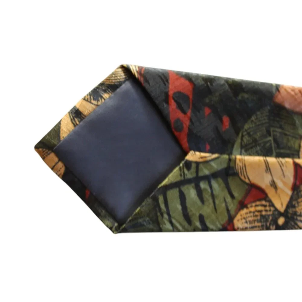 TIE SALE! K.M. MILANO HAND MADE TIE RICH COLOR FLORALS, SILK EUC